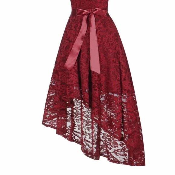 Halter Asymmetrical Flare Dress in sizes S-XXL - Picture 2 of 4